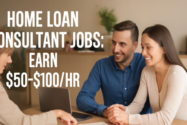 Home Loan Consultant Jobs: Earn $50-$100/hr