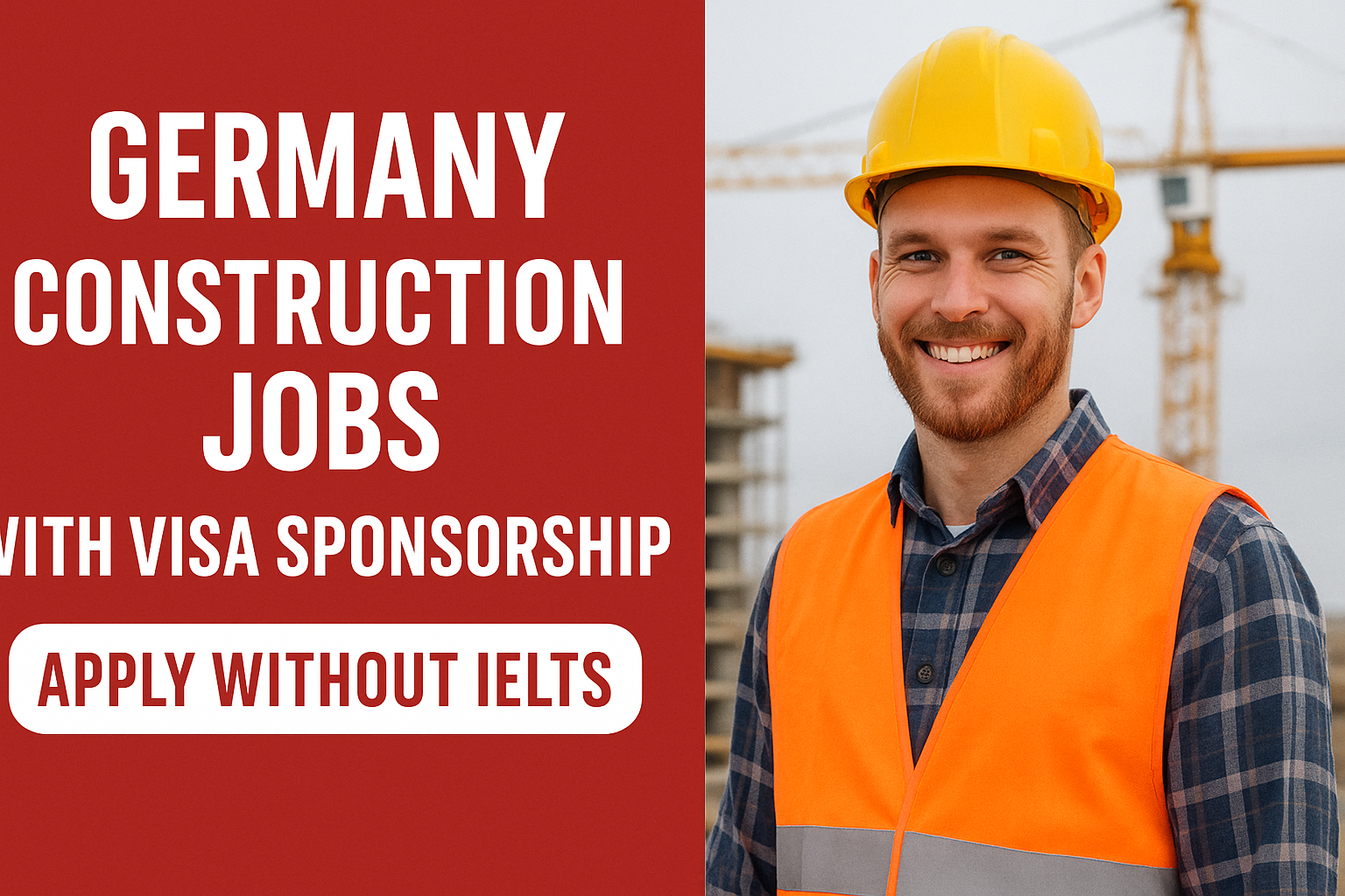 Germany Construction Jobs with Visa Sponsorship – Apply Without IELTS