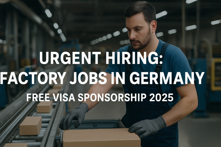 Urgent Hiring: Factory Jobs in Germany with Free Visa Sponsorship 2025