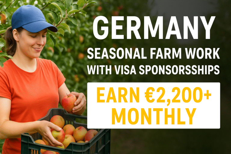 Germany Seasonal Farm Work with Visa Sponsorships – Earn €2,200+ Monthly