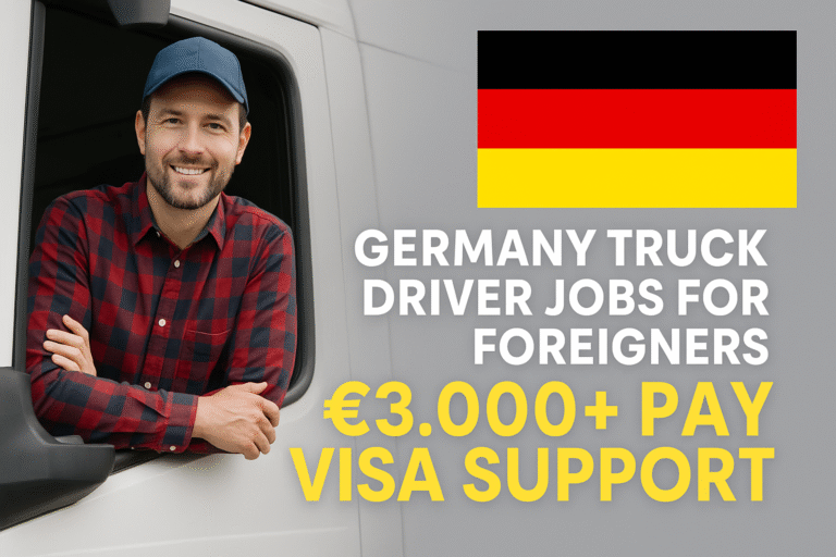 Germany Truck Driver Jobs for Foreigners – €3,000+ Pay & Visa Support